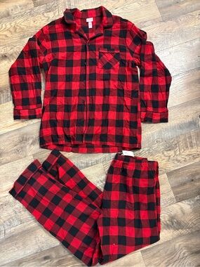 Red and Black Buffalo Plaid Pajama Set